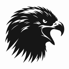 Obraz premium eagle, vector style, icon, simple drawing, minimalism, on a white background 