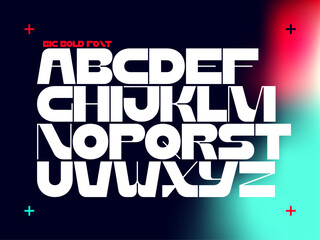 Creative vector font set with bold shape
