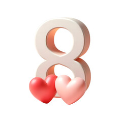 3d number eight