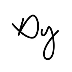 A hand-drawn signature logo design template