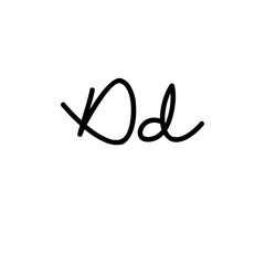 A hand-drawn signature logo design template