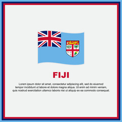 Fiji Flag Background Design Template. Fiji Independence Day Banner Social Media Post. Fiji Banner