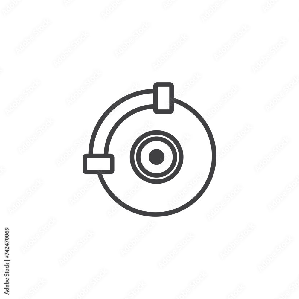 Poster brake icon vector