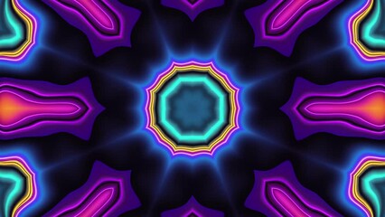 Abstract symmetrical composition. Looped bg for show or events, exhibitions, festivals or concerts, music videos.