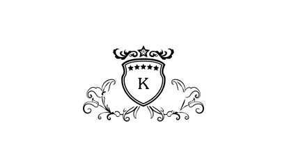 Luxury Crown Blade Shaped Alphabetical Logo