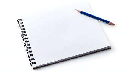 School notebook on white background