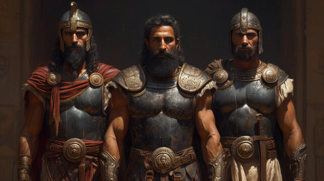 Babylonian warriors in the Babylon City (609 BCE)