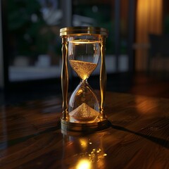 Hourglass on the table