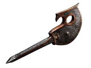 Viking weapon isolated on a transparent background