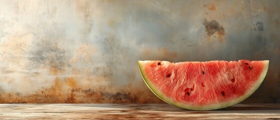 Ripe juicy watermelon on a texture background.