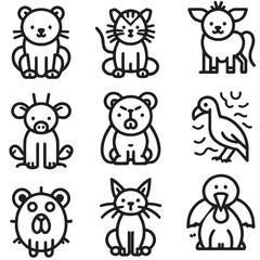 animal anatomy icons