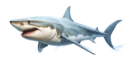 Fototapeta premium Shark on white background