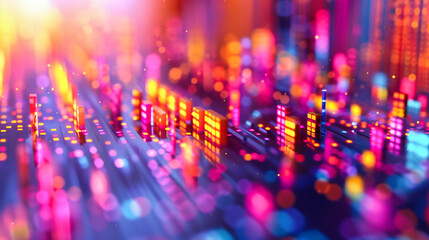 Fototapeta premium Professional DJ equipment setup, capturing the energy and technology of music production and nightlife entertainment