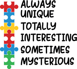 Autism Day , Autism awareness , Autism Craft, Honoring Autism Awareness Day, Autism Vector, Autism SVG, Autism day T-shirt design.