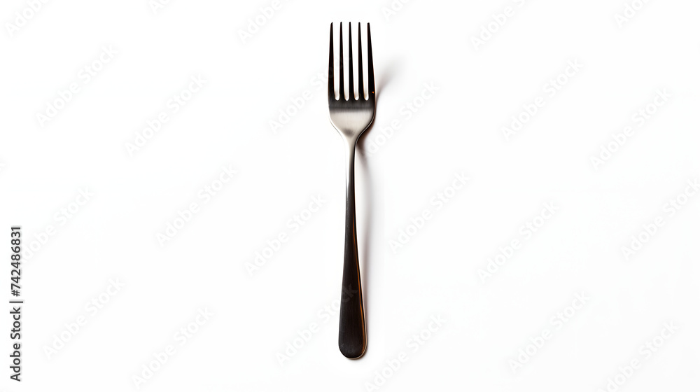 Poster small and simple fork on a table