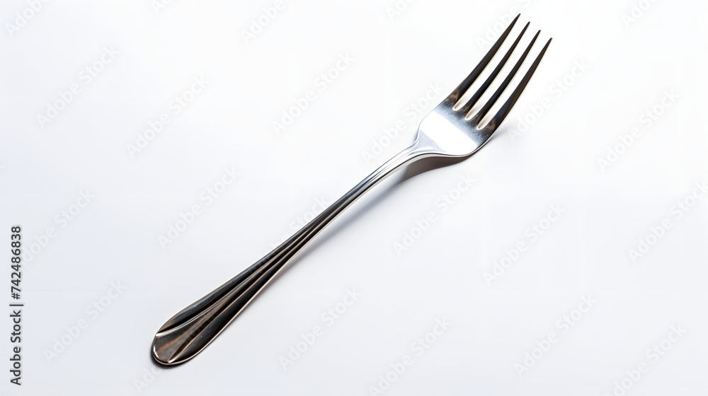Poster small and simple fork on a table