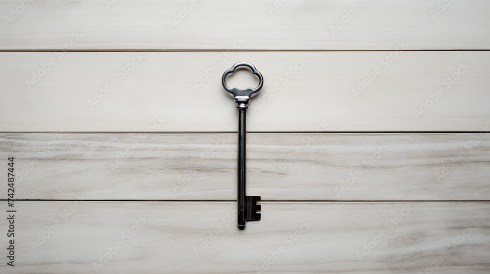 Poster small and simple key on a table