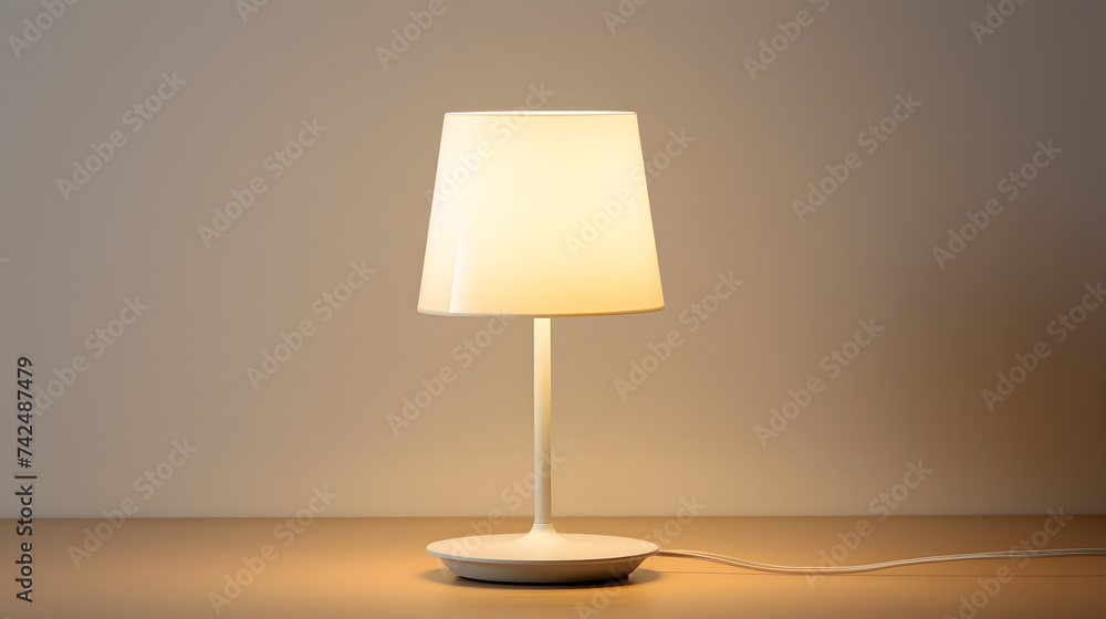 Poster small and simple lamp on a table