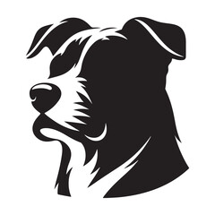 Silent Guardian: A Majestic Dog Silhouette, Capturing Loyalty, Vigilance, and the Timeless Bond Between Canine and Human.Vector dog silhouette.