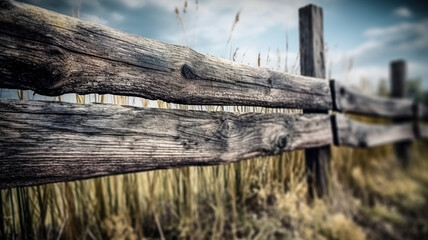 The Grainy And Rough Texture Of Wooden Fence In Front Of Blurred Background