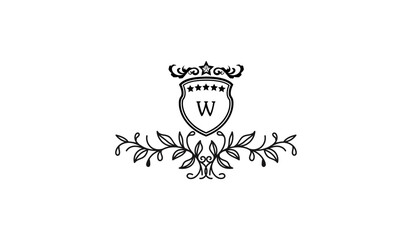 Luxury Crown Leaves Alphabetical Logo