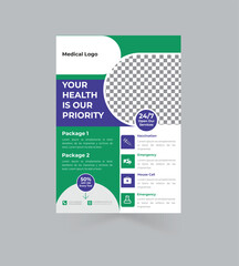 Medical service social media post and  Instagram banner template design 