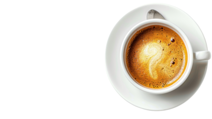 cup of coffee isolated on transparent and white background.PNG image