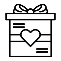 Present Box line icon