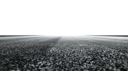 Empty asphalt road isolated on transparent and white background.PNG image