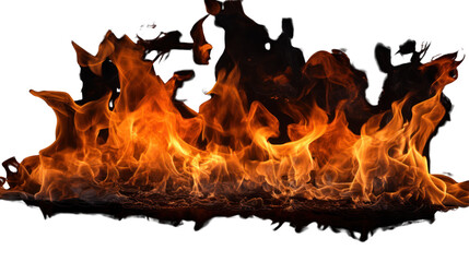 Fire,fire frame isolated on transparent and white background.PNG image.