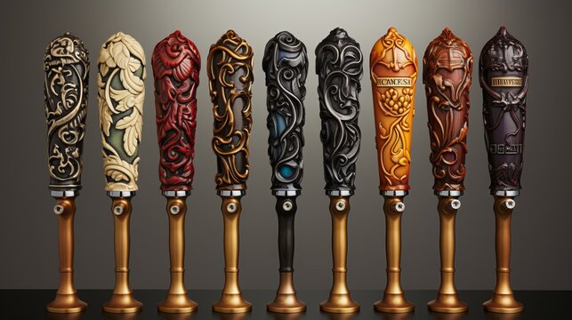 Beer Tap Handles: Unique and creative tap handle designs.