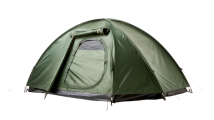 modern tourist tent isolated on transparent and white background.PNG image