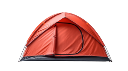 modern tourist tent isolated on transparent and white background.PNG image
