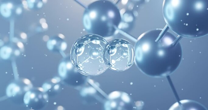 Potassium iodide, rotating 3D model of antithyroid agents, seamless looped video, molecular structure with selective focus