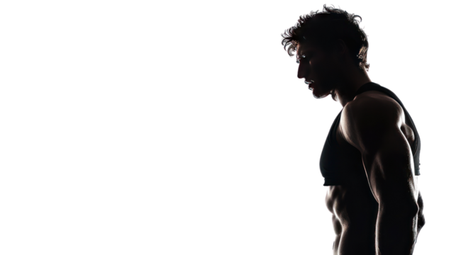 silhouette soccer player man standing isolated on transparent and white background.PNG image