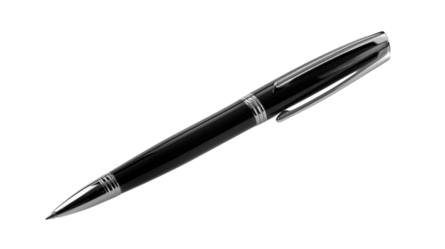 Pen ballpoint pen isolated on transparent and white background.PNG image