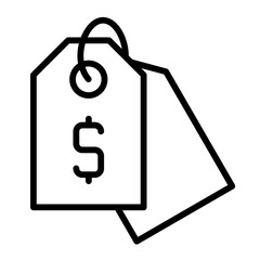 Price Tag line icon