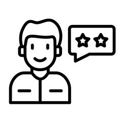 Customer Review line icon