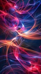 Obraz premium abstract red and blue wave background generated by ai