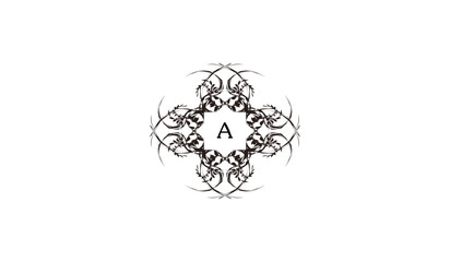 Wolf Head Silhouette Alphabetical Logo