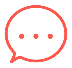 赤色｜シンプルな点々の吹き出し