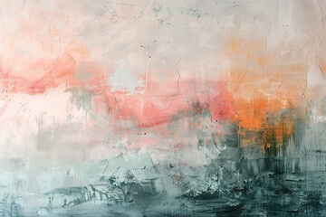 Whispers of pale peach and cream forming soothing abstract canvas.  - obrazy, fototapety, plakaty