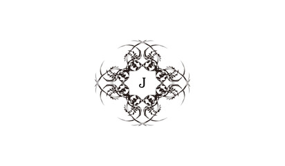 Wolf Head Silhouette Alphabetical Logo