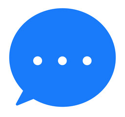 青色｜シンプルな点々の吹き出し