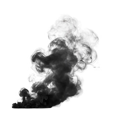 Black smoke transparent background