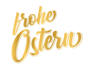 Handgeschriebene Phrase Frohe Ostern als Logo. Lettering für Poster, Postkarte, Einladung