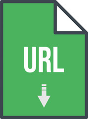 URL File Icon fill Crisp corners