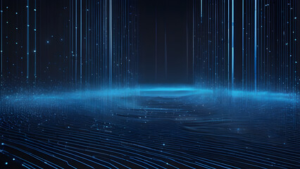 Realistic technology particle abstract background created with generative artificial intelligence Generative AI