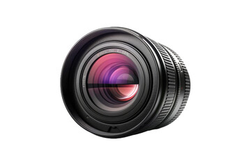 Camera lens isolated on transparent background