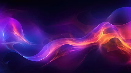 Photo sur Aluminium Ondes fractales Abstract background with colorful flowing smoke